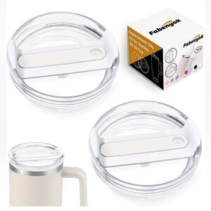 2 Pcs Replacement Lid For Stanley 30 Oz Cup. Color Clear - White Tumbler